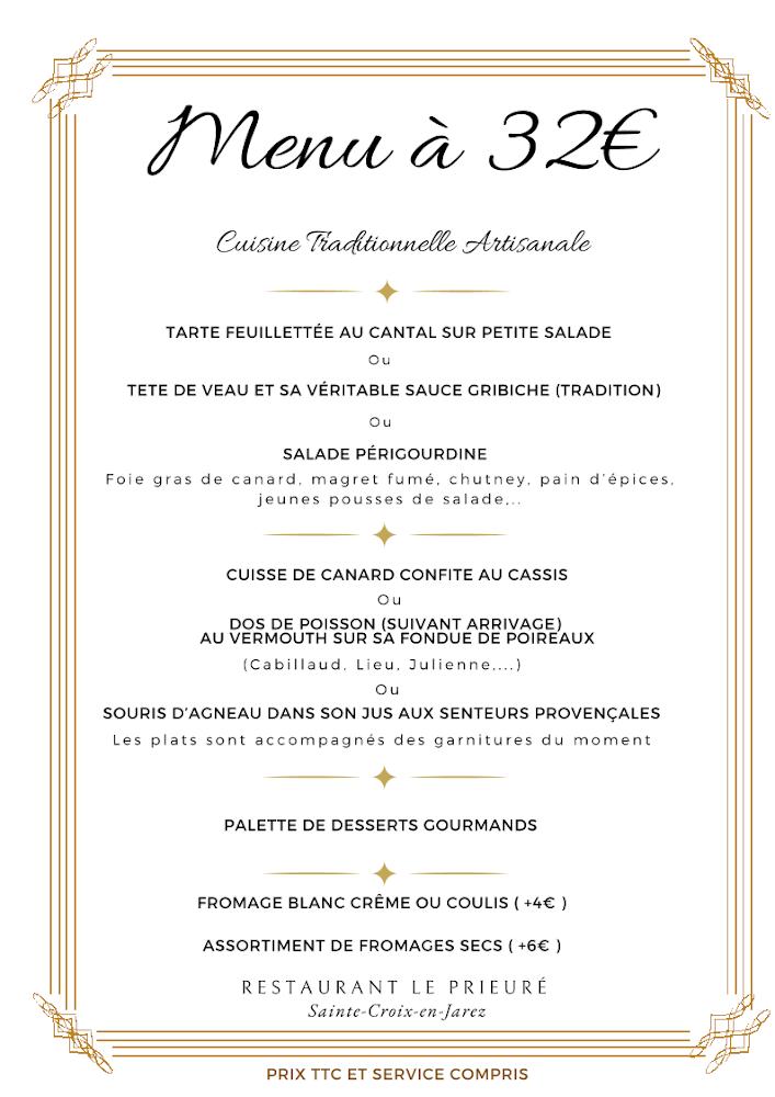 Restaurant Le Prieuré - Menu Image 2