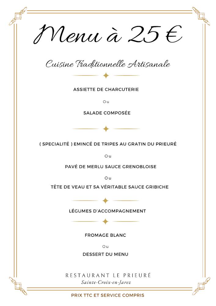 Restaurant Le Prieuré - Menu Image 3